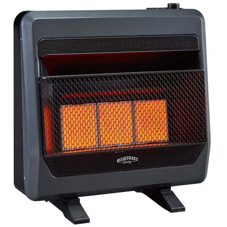 BLUEGRASS LIVING Propane Gas Vent Free Infrared Gas Space Heater With Blower And Base B28TPIR-BB